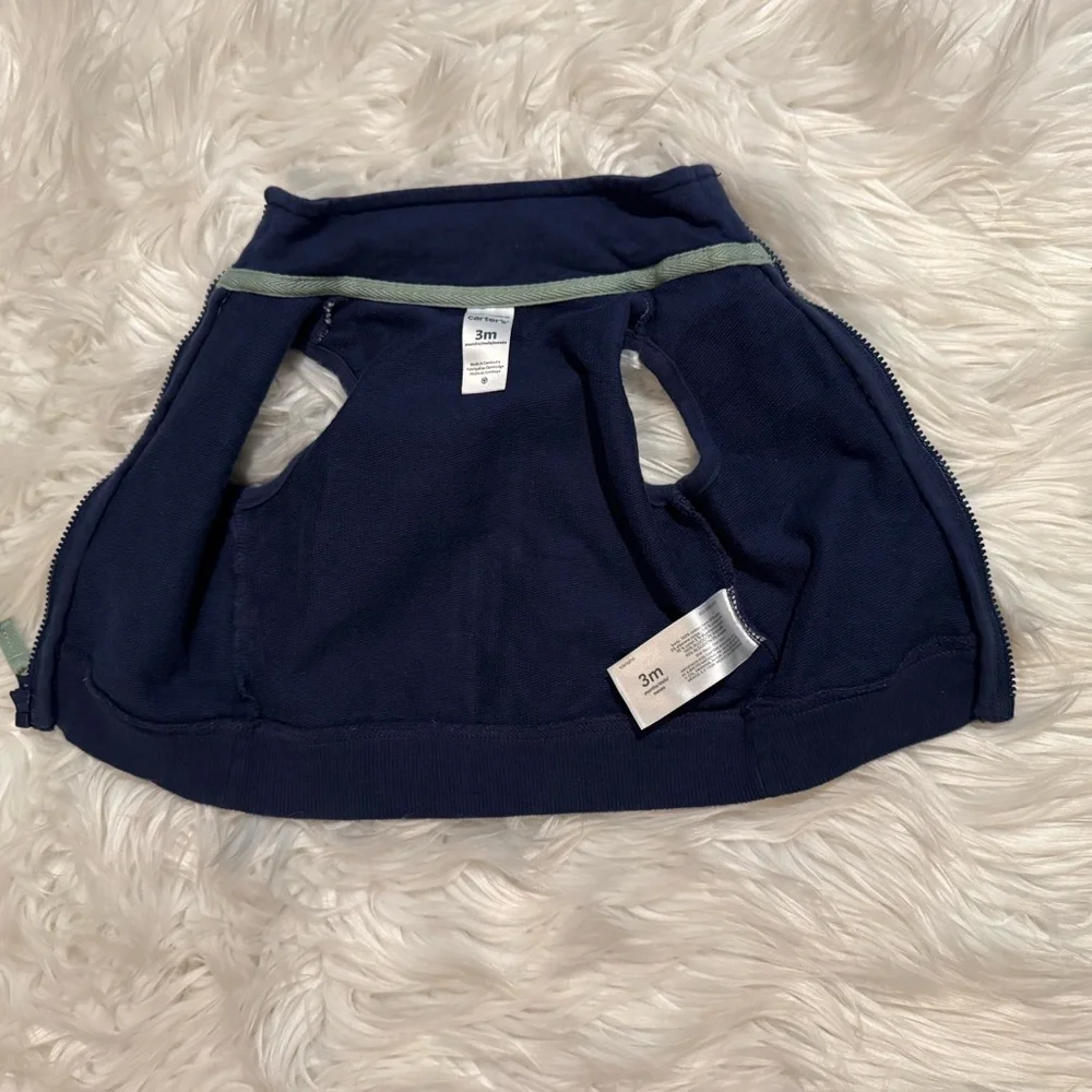 Carter’s‎ 3pc Baby Boys 3M Navy Gray Vest Bodysuit Pants Outfit Set